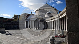 View of Piazza Plebiscito, in Naples