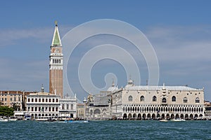 View of Piazza San Marco from the island of San Giorgio Maggiore, Venice, Italy