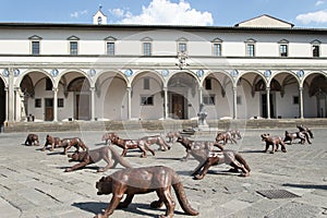 View at piazza Santissima Annunziata in Florence