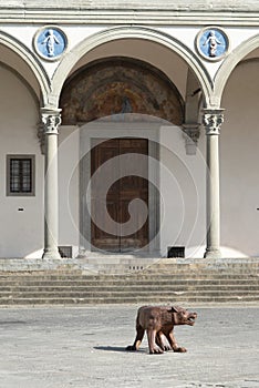 View at piazza Santissima Annunziata in Florence