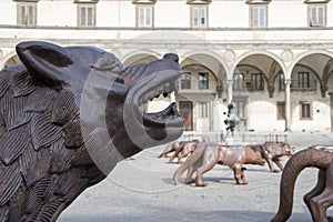 View at piazza Santissima Annunziata in Florence