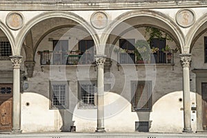 View at piazza Santissima Annunziata in Florence photo