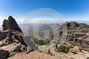 view from pico de las nieves on gran canaria