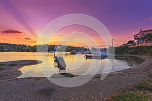 View of the picturesque coastal town of Porto Heli, Peloponnese.