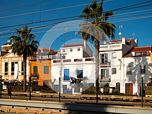 View of the picturesque houses in city Vilassar de mar photo