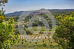 View of the picturesque village Bonnieux