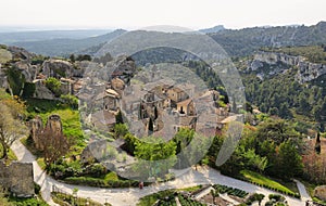 A view on picturesque village Les Baux-de-Provence, France