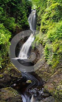 View of the picutresque Glenariff Waterfall in Northern Ireland