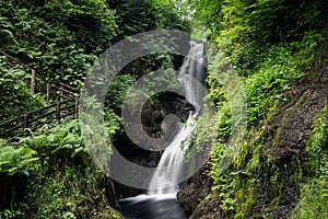 View of the picutresque Glenariff Waterfall in Northern Ireland