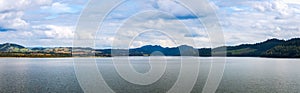 View of the Pieniny Mountains from the bicycle path (Velo Czorsztyn). Frydman, Poland photo