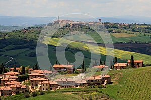 View on the Pienza in Tuscany