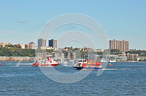 View from Pier on the Hudson River in New York