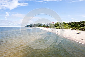 View from the pier on Miedzyzdroje