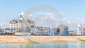 View from the pier on the skyline of Eastbourne, Sussex, United