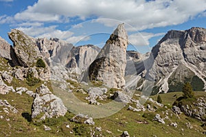 view of the Pieralongia area in the Italian Dolomites