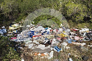 Open dump by a rural lane