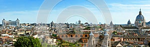 View from the Pincio Landmark in Rome, Italy photo