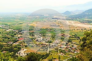 View from the Pindos Mountains to the country