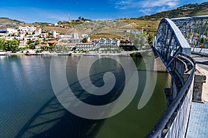 View of Pinhao from the bridge crossing the Douro River