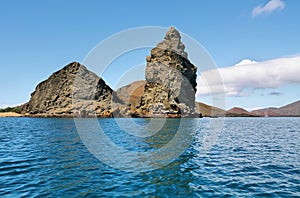 View of pinnacle rock from the sea