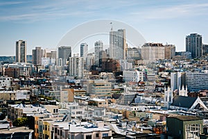 View from Pioneer Park, on Telegraph Hill, in San Francisco, Cal