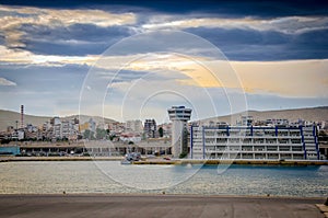 View of Piraeus port. Greece.