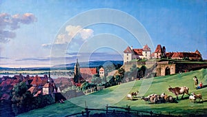 View of Pirna from the Sonnenstein Castle Bellotto Bernardo