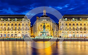 View of Place de la Bourse in Bordeaux photo