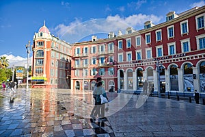 View of Place Massena in Nice, France