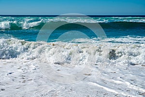 View on Plage de Horizon, Plage de l\'ocean near Le Phare du Cap Ferret and Cap Ferret peninsula, France, southwest photo