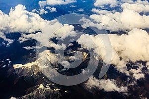 The View from the plane above the cloud and sky