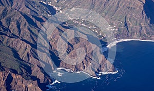 View from the plane at La Gomera