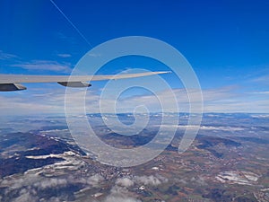 view from the plane window