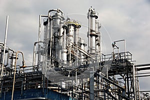 View of plant for refining oil