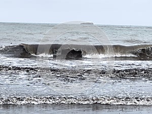 View of platja d\'en bossa after the storm