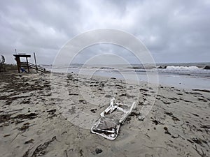 View of platja d\'en bossa after the storm