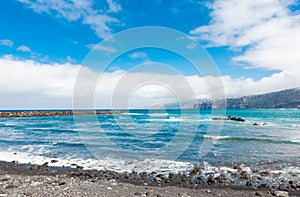 View of Playa de Martianez in Puerto de la Cruz, Tenerife