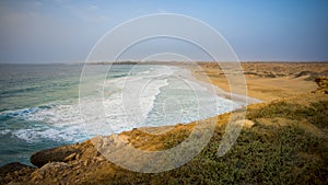 View on Playa del Aljibe de la Cueva and Playa del Castillo near El Cotillo photo