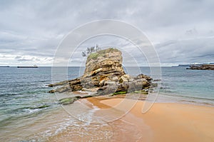 View of the Playa del Camello (Camel Beach) in Santander, Spain photo