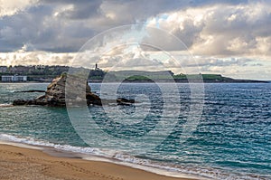 View of the Playa del Camello (Camel Beach) in Santander, Spain photo