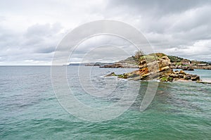 View of the Playa del Camello (Camel Beach) in Santander, Spain photo