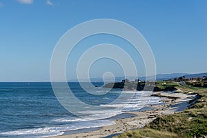 View of the Playa Llas near Foz in Galicia photo