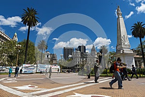 View of the Plaza de Mayo in Buenos Aires, Argentina