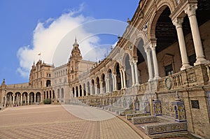 View of the Plaza of Spain in Seville photo