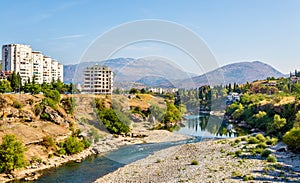 View of Podgorica with the Moraca river photo