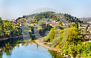 View of Podgorica with the Moraca river photo
