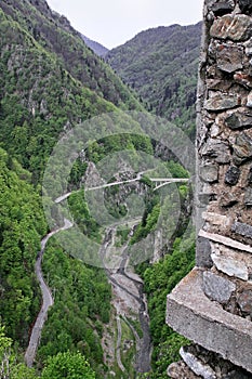 View from Poenari castle, Romania