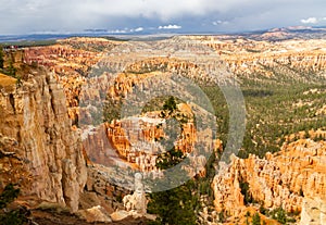 View point in Bryce Canyon National Park with tourists