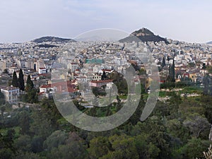 View point of buildingd Athens Cityscape Greece