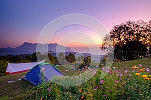 View point from Doi Mae Taman mountain on morning